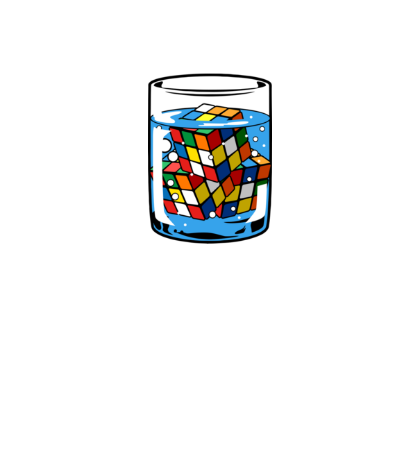Rubik Ice model alb pe tricou