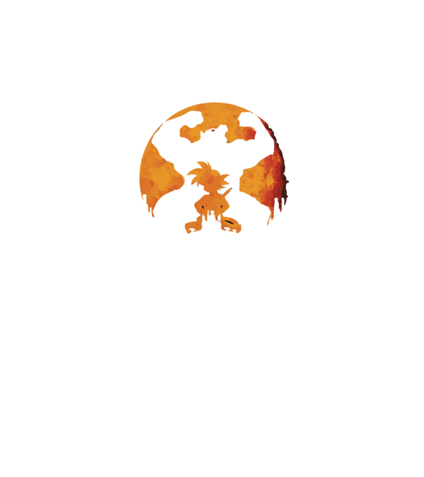 goku sunset model negru pe tricou