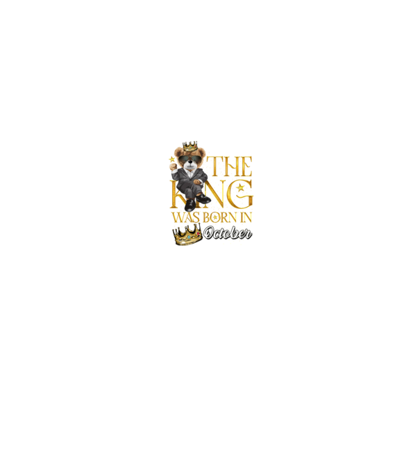The king was born int OCTOBER model negru pe tricou