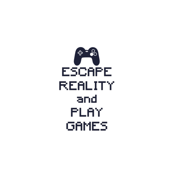 Escape reality model alb pe tricou
