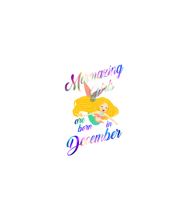 Mermazing girls are born december model negru pe tricou