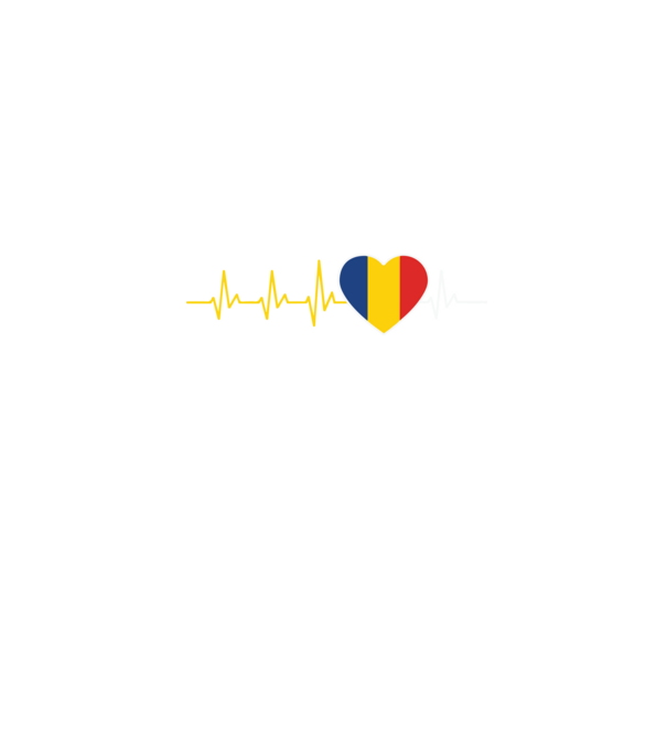 România heartbeat model negru pe tricou
