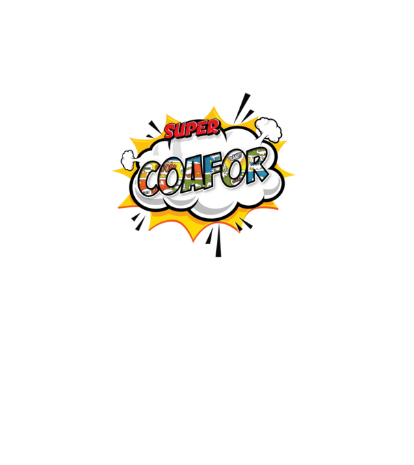 Super Coafor model alb pe tricou
