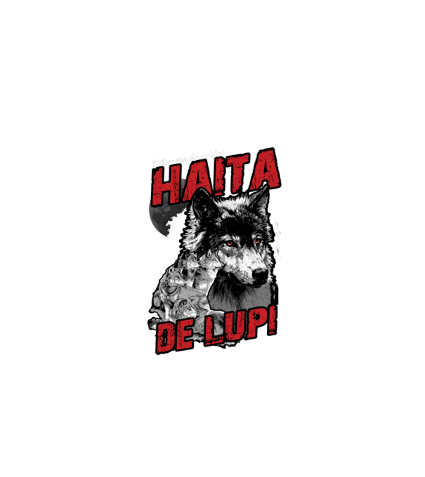 Petrecere de burlac - haită de lupi model negru pe tricou
