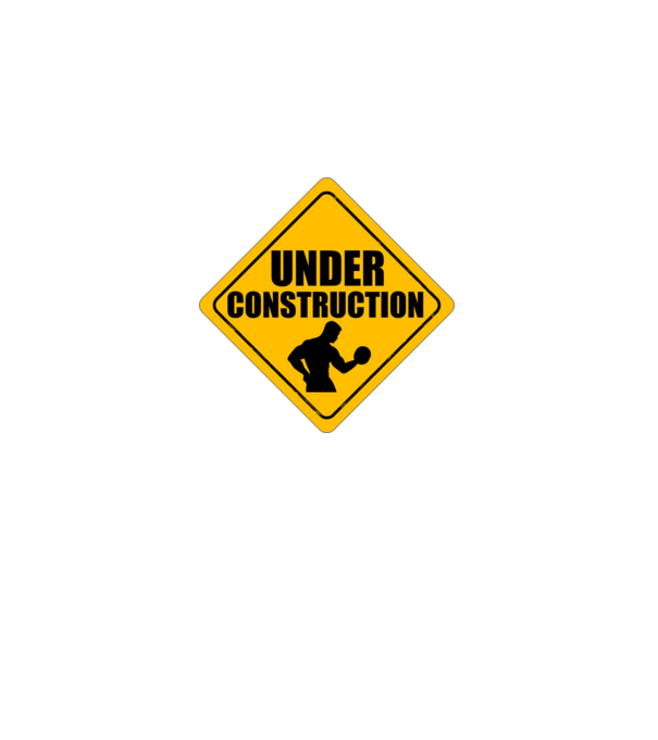 Under Construction model negru pe tricou