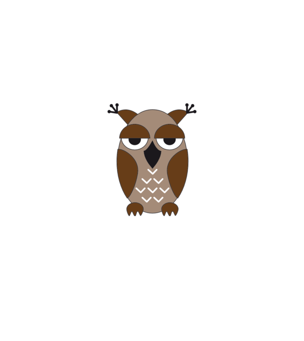 Owl model alb pe tricou