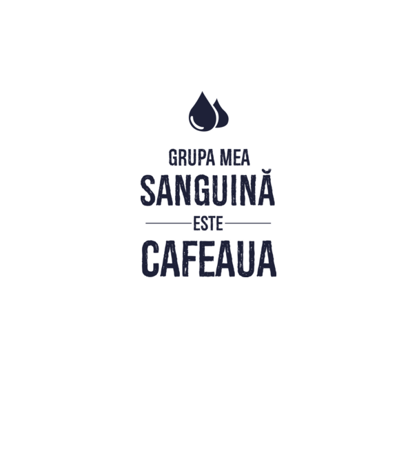 Grupa mea sanguină este cafeaua model galben neon pe tricou