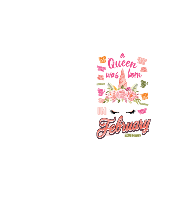 A queen was born in FEBRUÁR model galben neon pe tricou