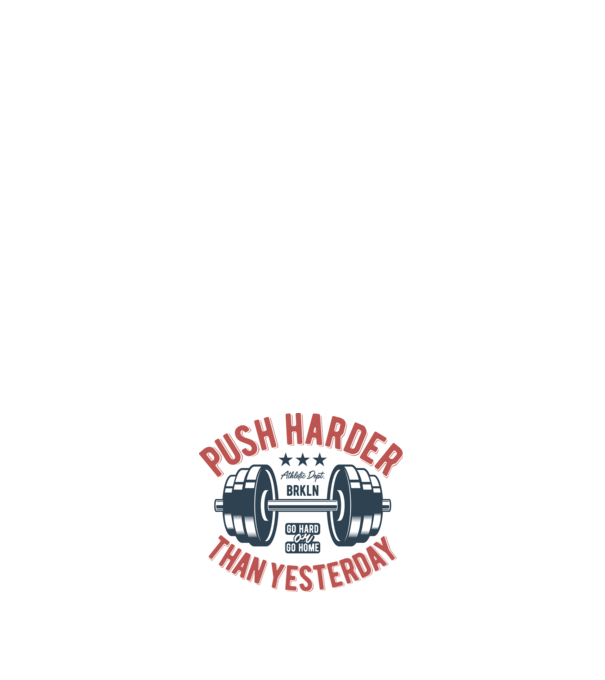 push harder model albastru deschis pe tricou