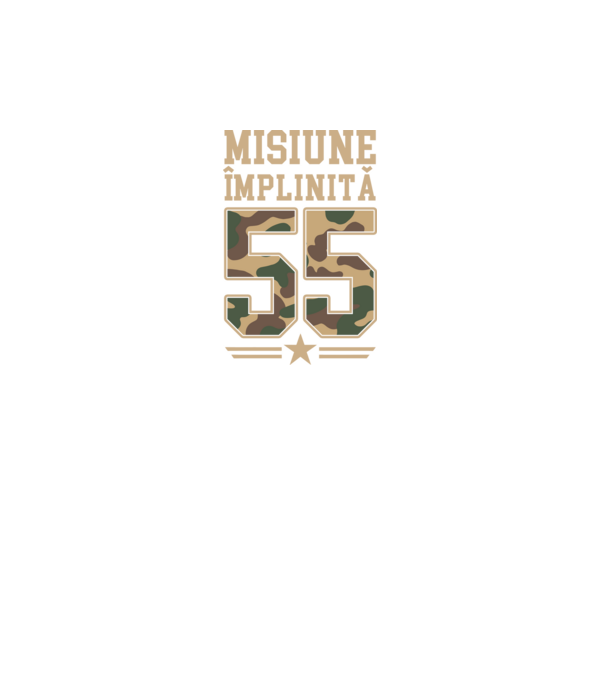 Misiune împlinită 55 model negru pe tricou