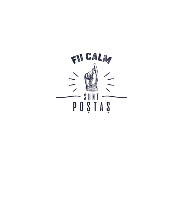Fii calm, sunt poștaș model gri pe tricou