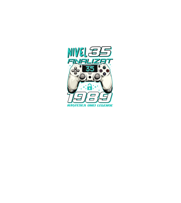 Nivel finalizat 35 1990 model negru pe tricou
