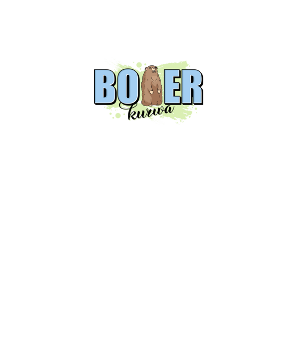 Bober Kurwa model alb pe tricou