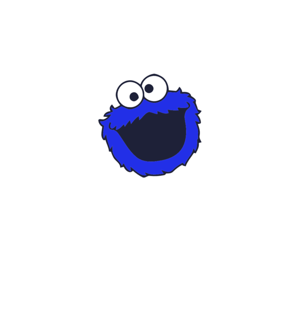 Cookie Monster Face model negru pe tricou
