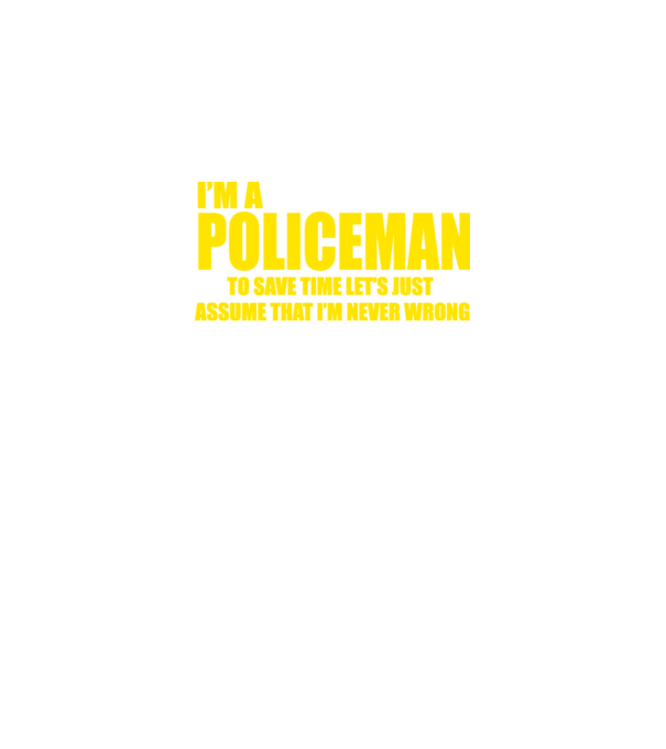 'I''m a policeman' model negru pe tricou