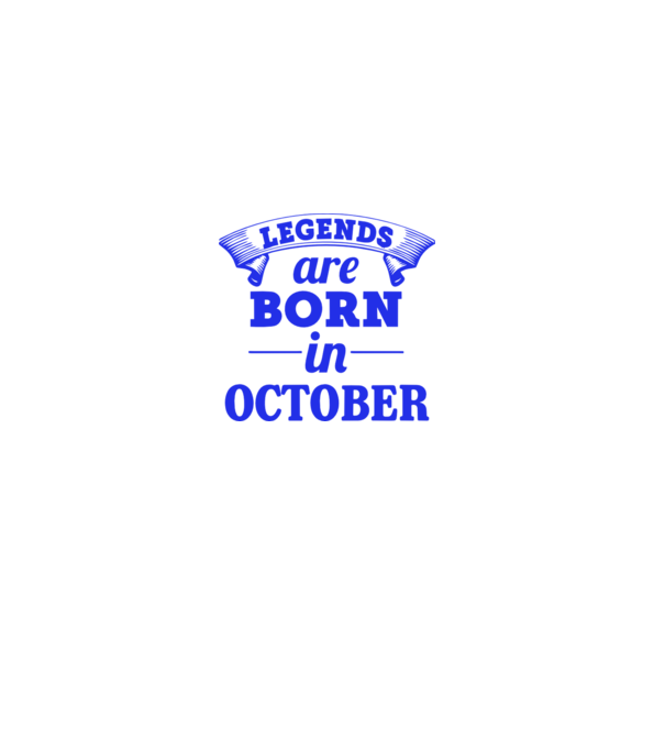 Legends are born in October model alb pe tricou