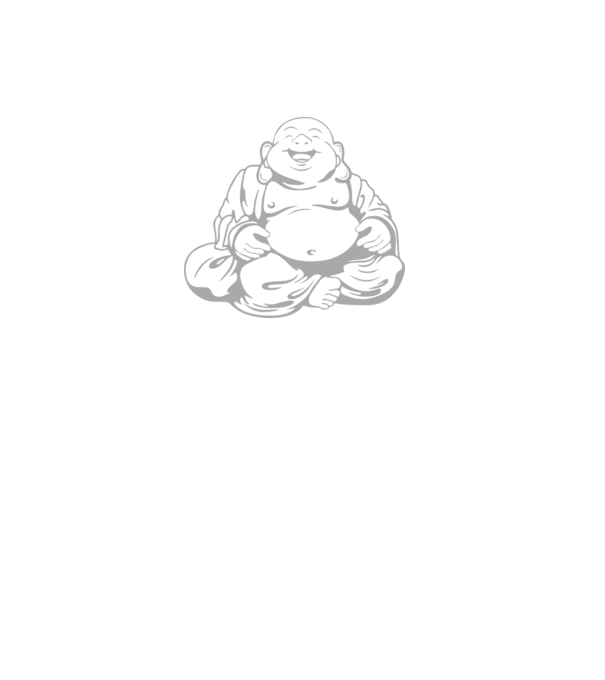 fat buddha model negru pe tricou