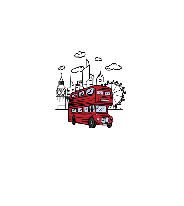 Autobuze model alb pe tricou