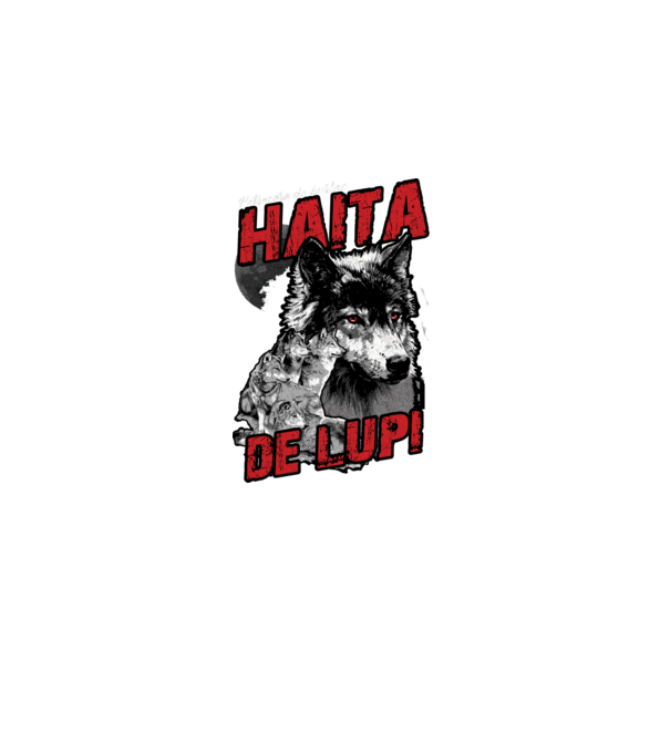 Petrecere de burlac - haită de lupi model negru pe tricou