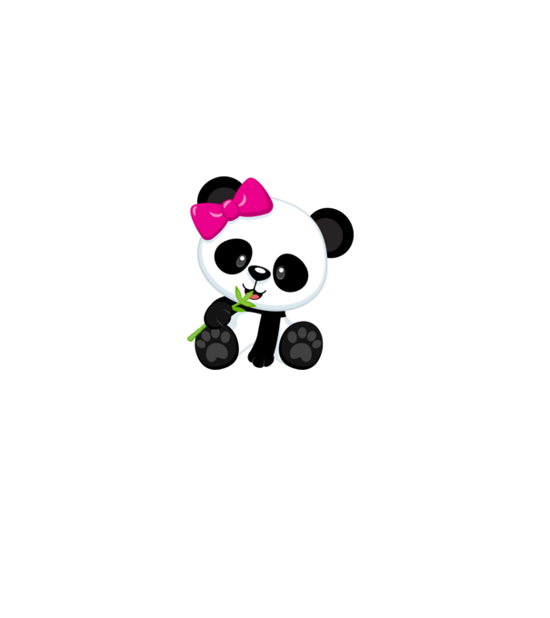 cute panda girl model alb pe tricou