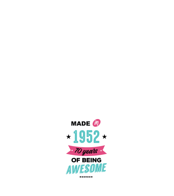 MADE in 1952 model negru pe tricou