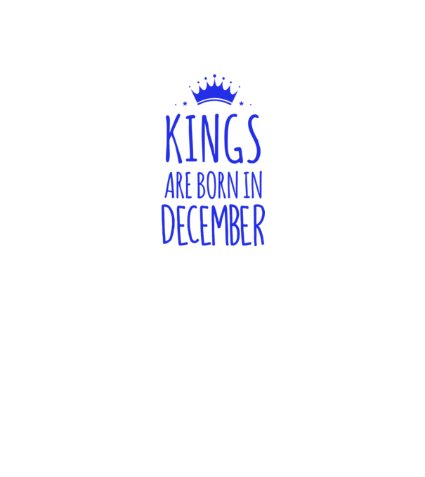 Kings are born in - December model galben pe tricou
