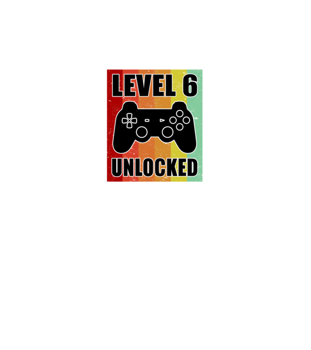 level 6 unlocked retro gamer model negru pe tricou