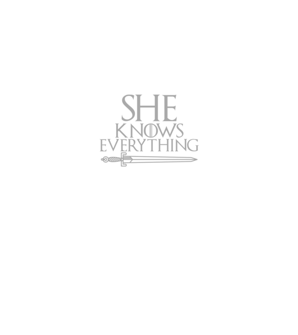 Cuplu She knows everything model negru pe tricou