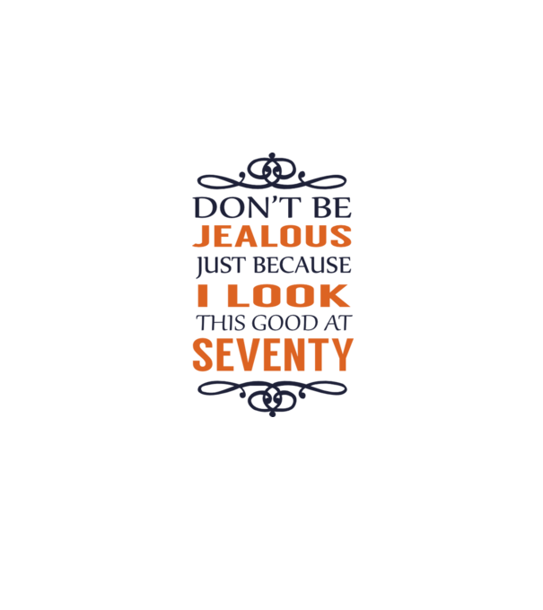 'Don''t be jealous - 70' model albastru deschis pe tricou