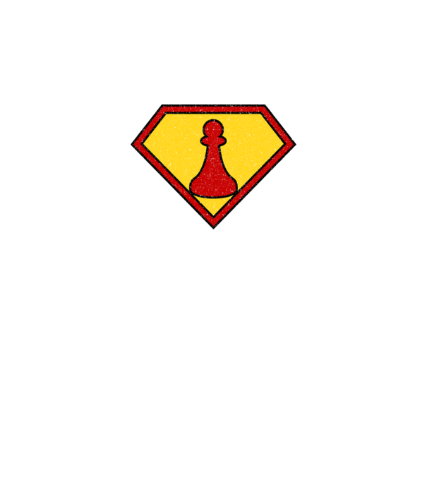 SuperChess pion de șah model albastru regal pe tricou