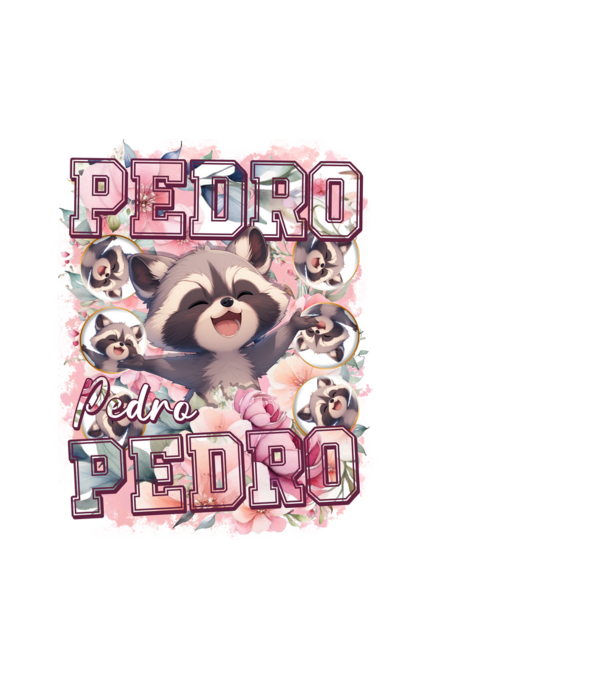 Girly Pedro model alb pe tricou