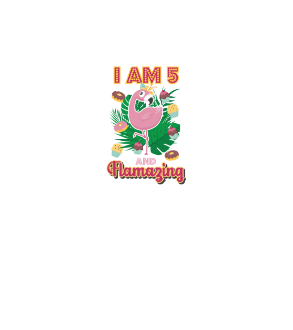 FLAMAZING Birthday 5 Years old model alb pe tricou