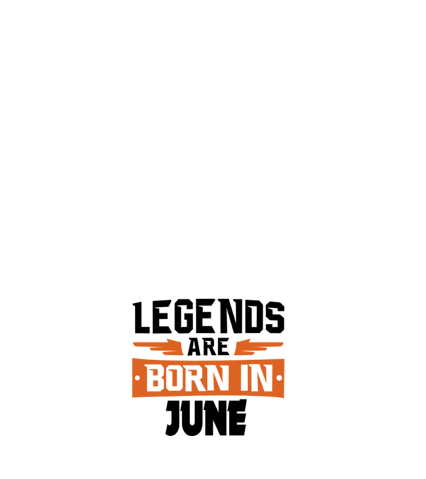 Legends are born in June model negru pe tricou