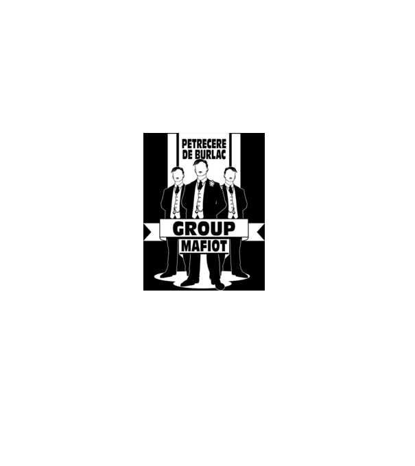 Group Mafiot model negru pe tricou