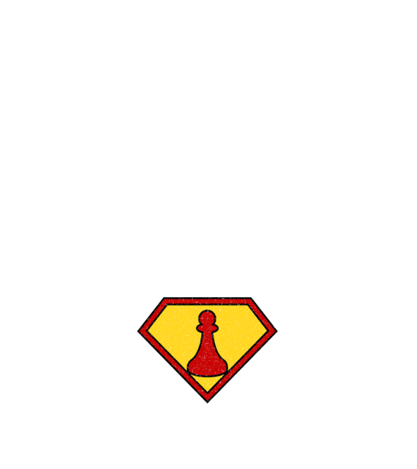 SuperChess pion de șah model albastru închis pe tricou