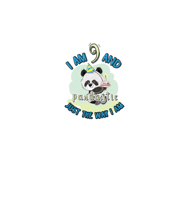 PANDASTIC 9 model alb pe tricou