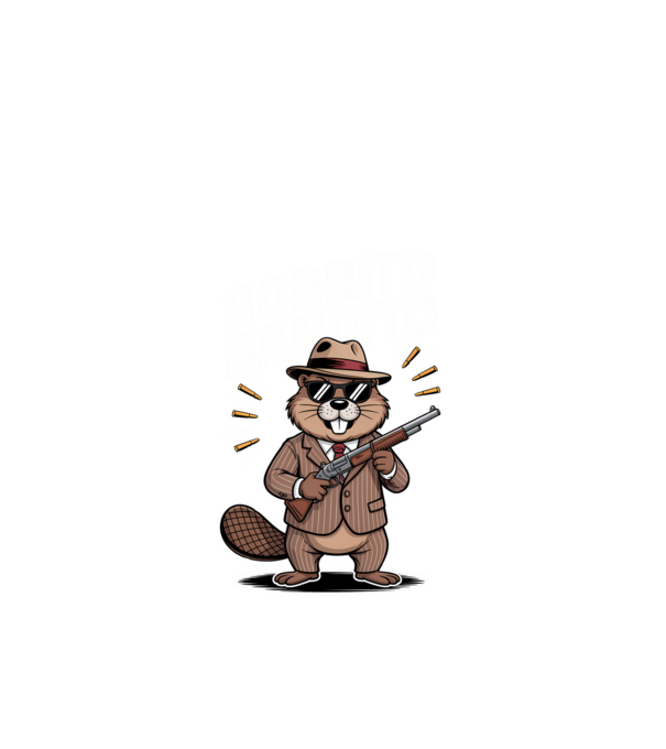 Bobrito Bandito model negru pe tricou