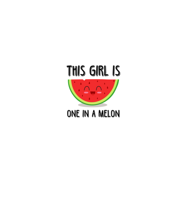 This girl is one in a melon model alb/roșu pe tricou
