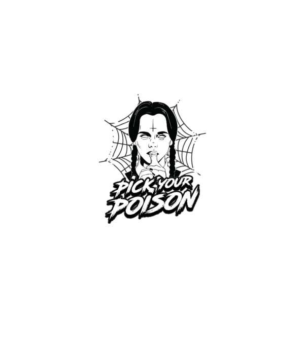 WEDNESDAY Pick your poison model negru pe tricou