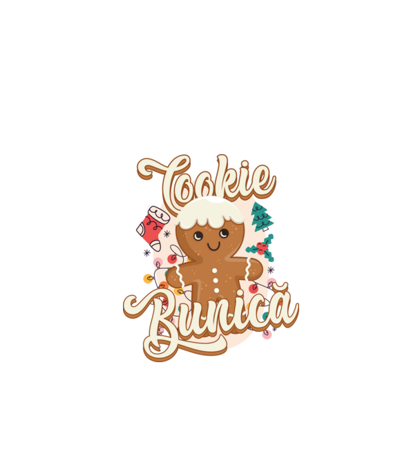 Cookie bunică model alb pe tricou