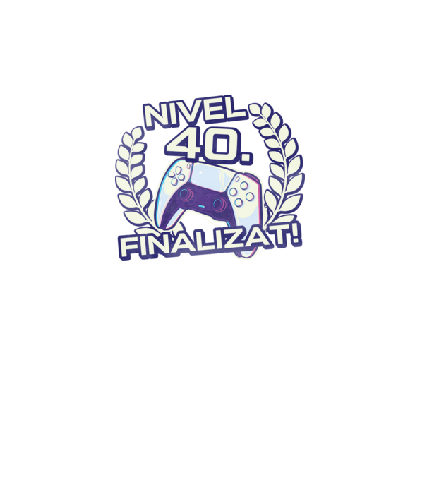 Nivel 40 finalizat! model turcoaz pe tricou