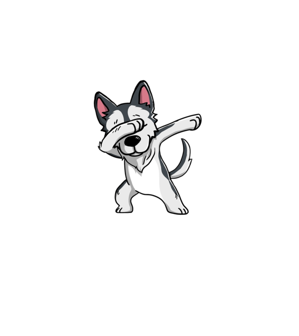 Husky DAB model albastru închis pe tricou