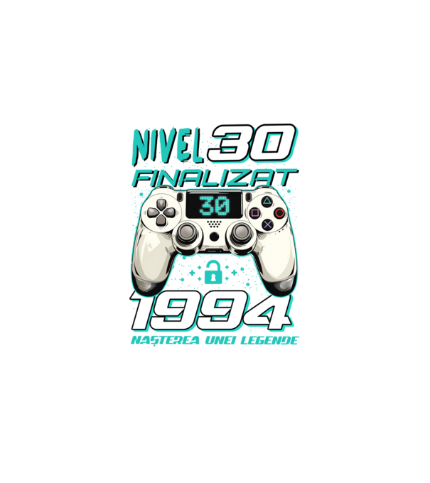 Nivel finalizat 30 1995 model negru pe tricou