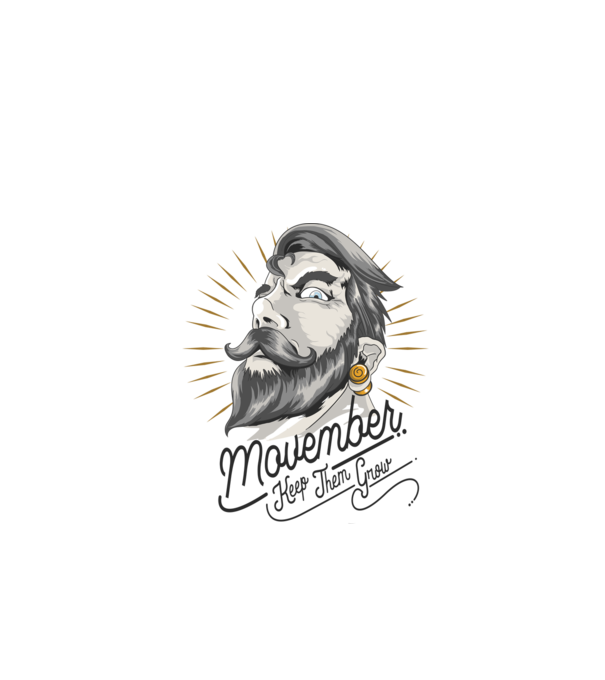 Movember Keep them grow No Shave November model alb pe tricou
