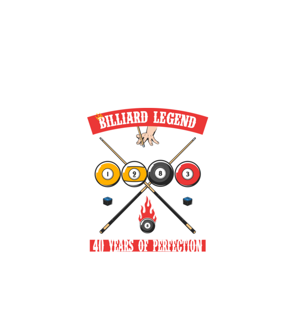 Billiard legend born in 1983 model negru pe tricou