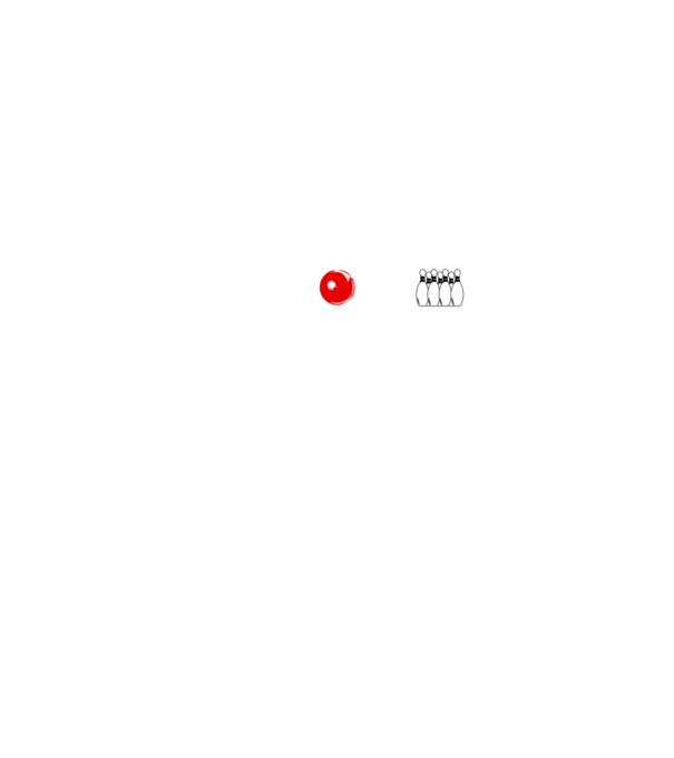 Bowling EKG model negru pe tricou