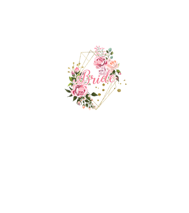 BRIDE roses floral model alb pe tricou