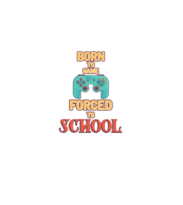 Born to game model negru pe tricou