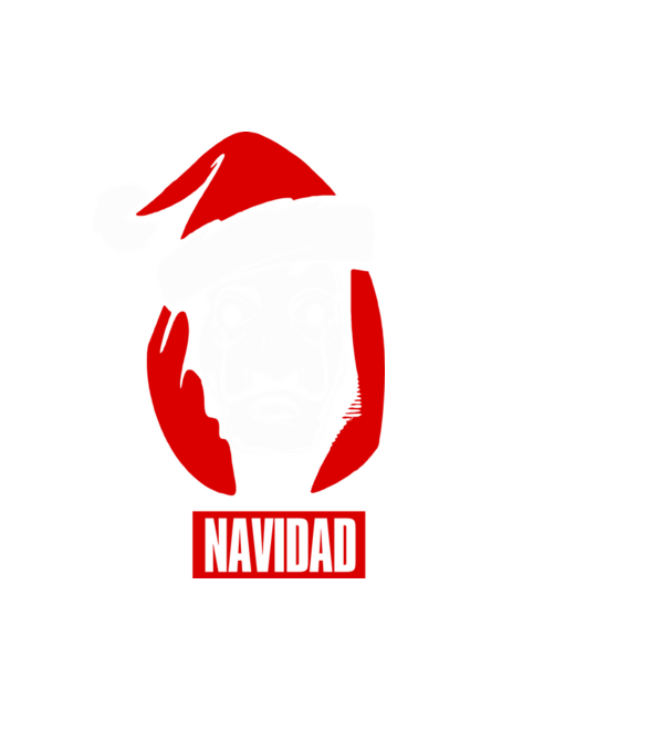 feliz navidad merry christmas money heist model negru pe tricou
