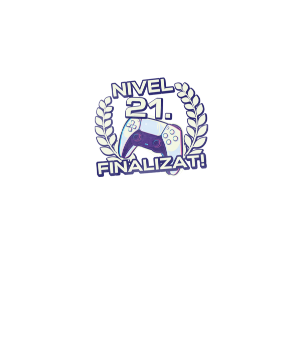 Nivel 21 finalizat! model negru pe tricou